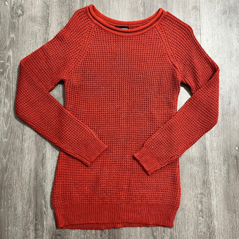 Waffle Knit Sweater (Rust)